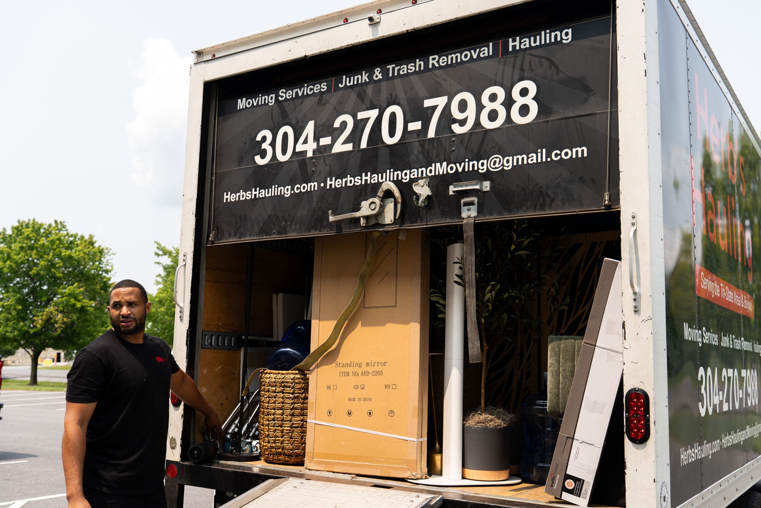 Herb's Hauling moving truck